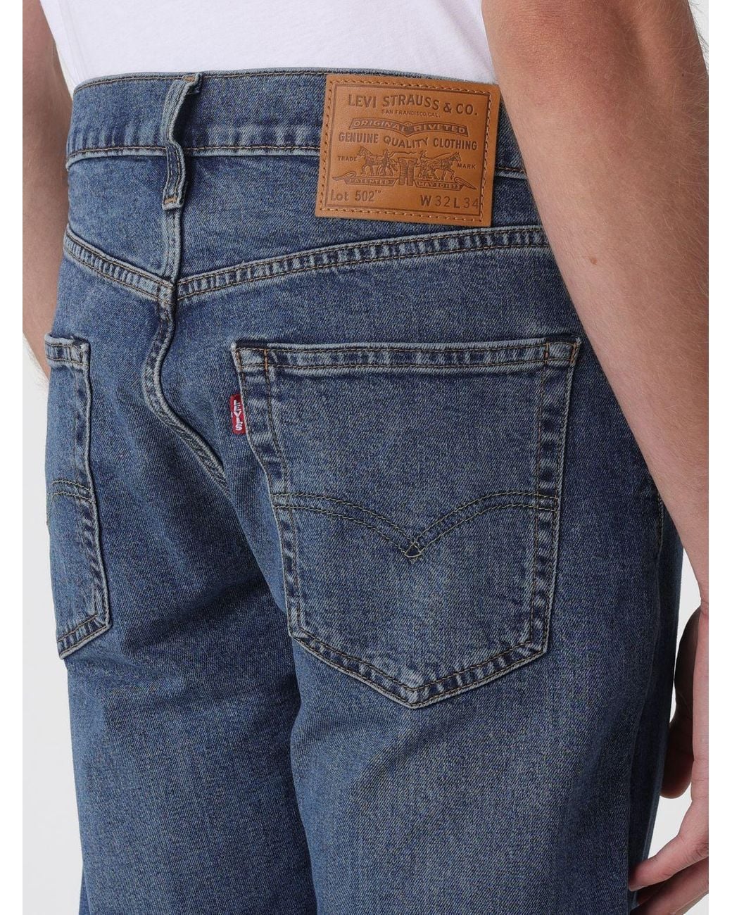 Levi's Blue 502 Cotton Blend Jeans for men