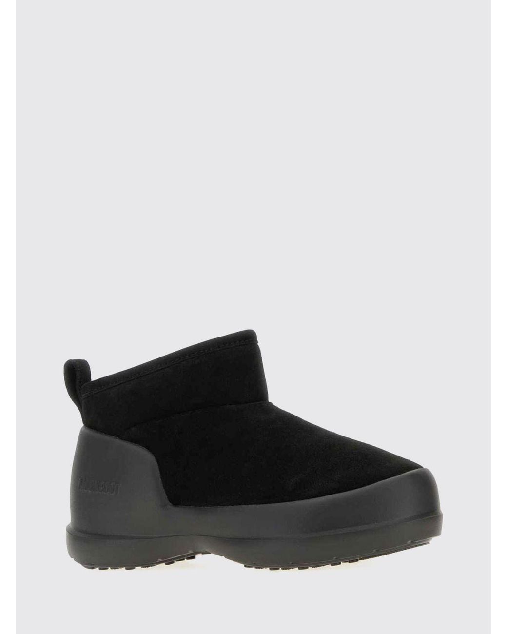 Moon Boot Mezzaluna Wildleder-Schneestiefel Mit Shearling-Futter in Black für Herren