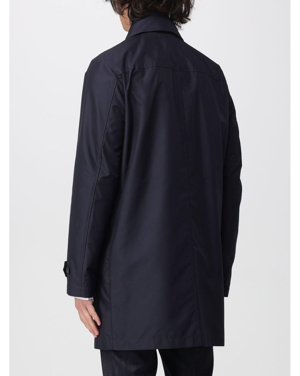 Fay Blue Morning Technical Poplin Coat for men