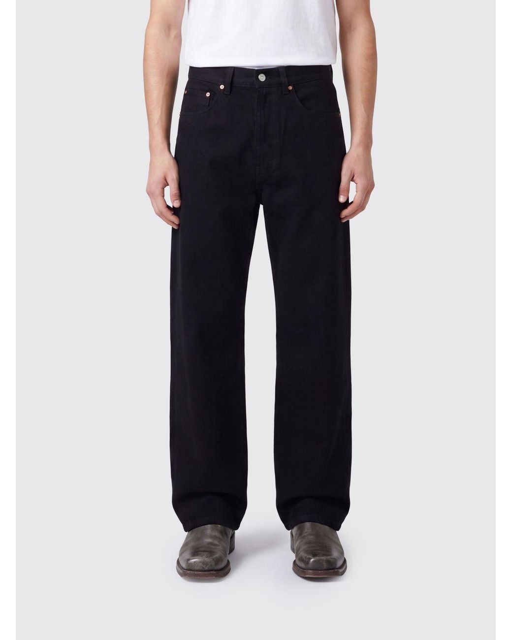 Our Legacy Blue Five-Pocket Straight Fit Jeans for men