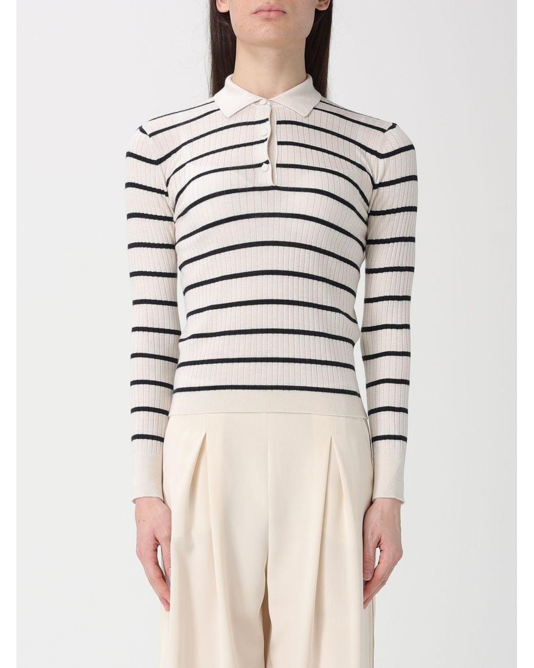 Max Mara Natural Cashmere And Silk Polo Shirt