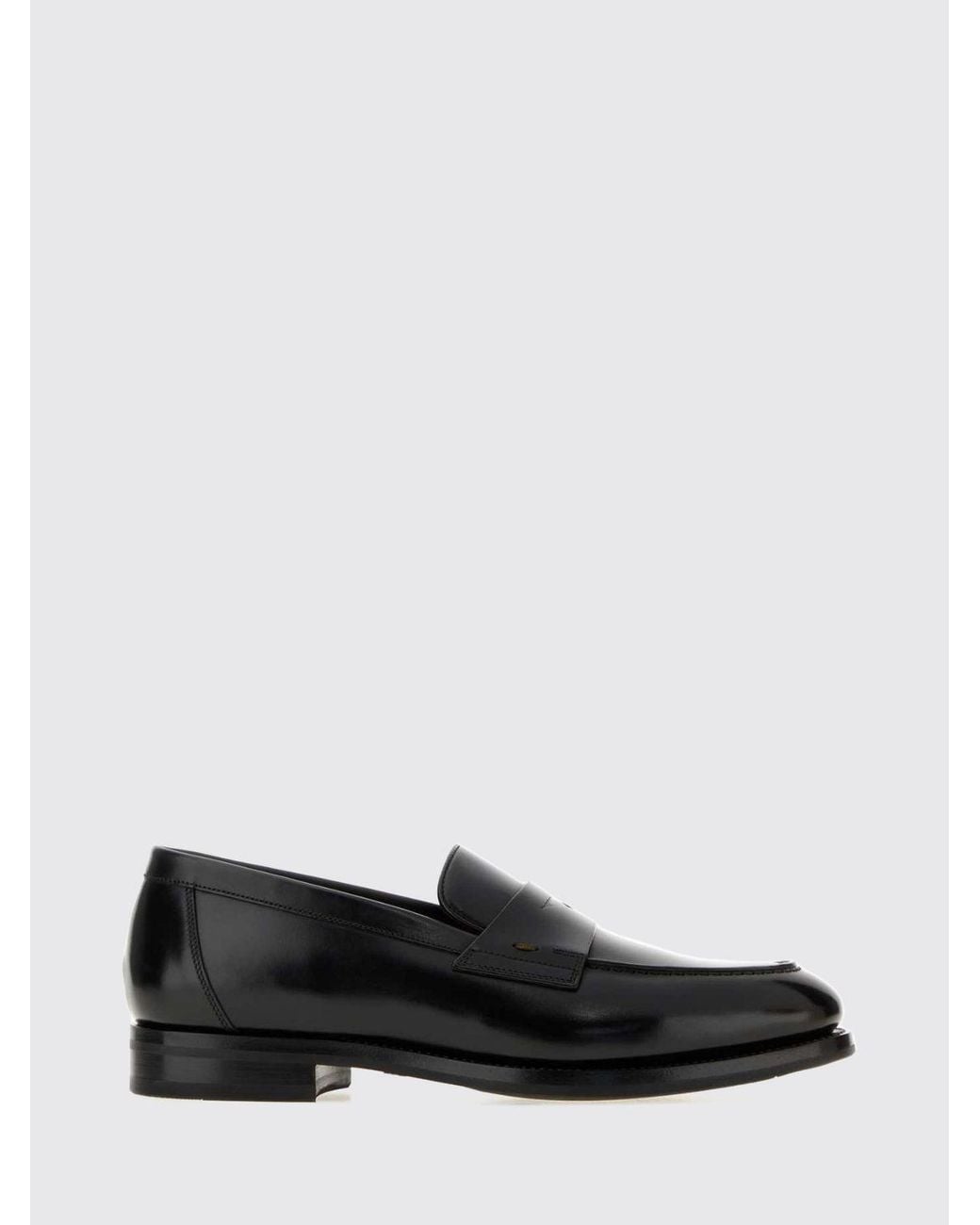Santoni White Smooth Calf Leather Penny Loafers With Saddle Strap for men
