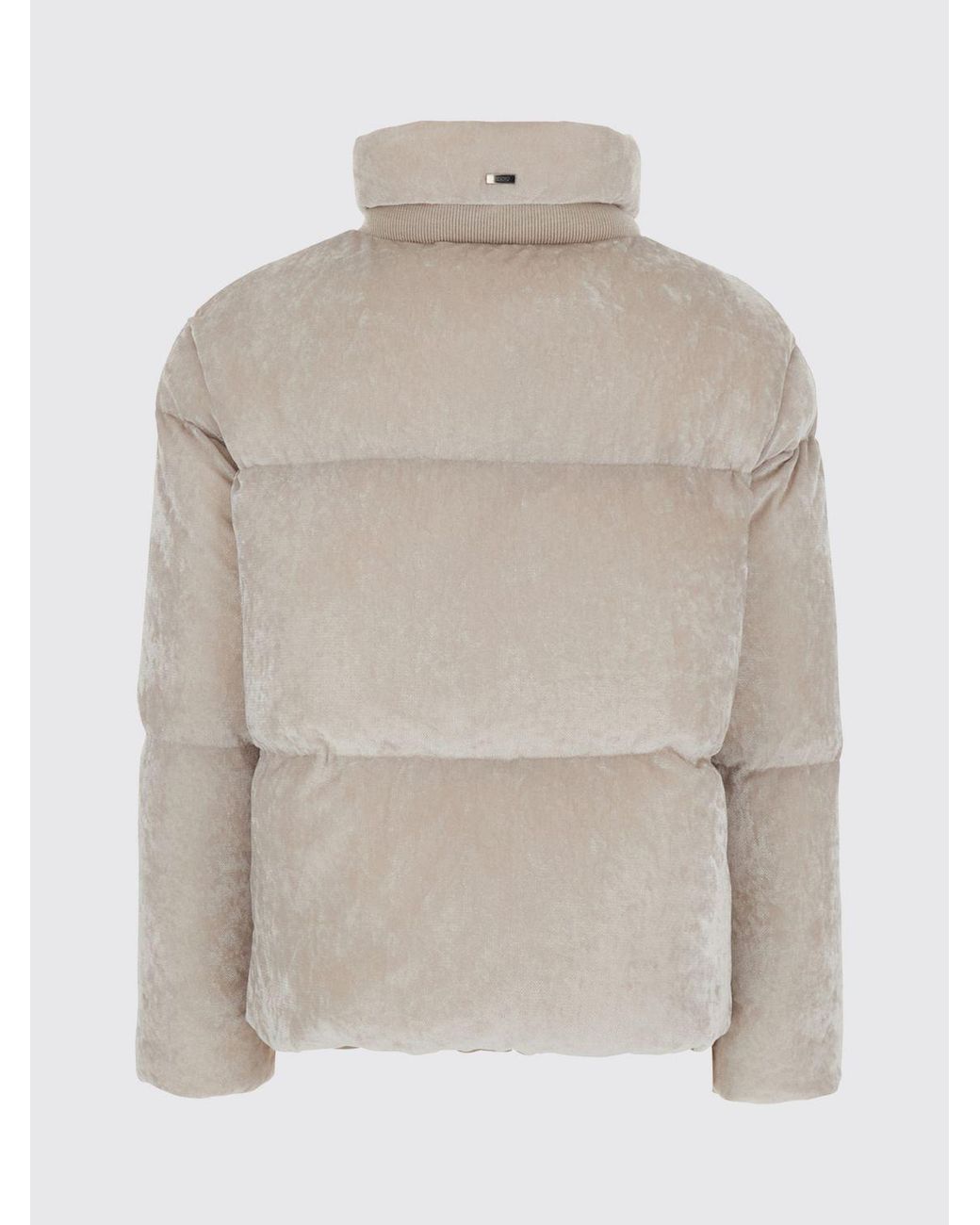 Herno Natural High-Neck Quilted Microfiber Down Jacket With Hood