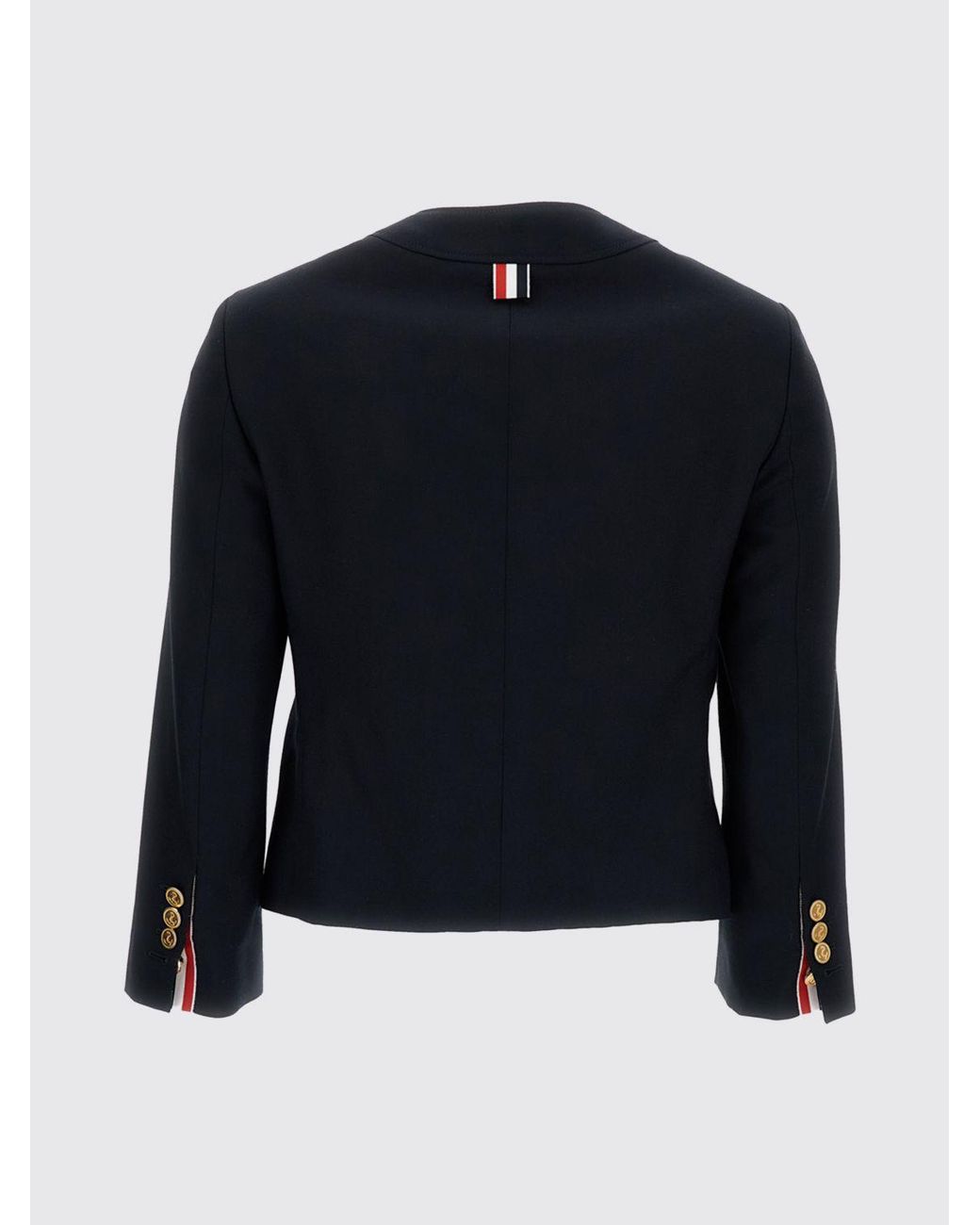 Thom Browne Blue Cropped Slim Fit Blazer