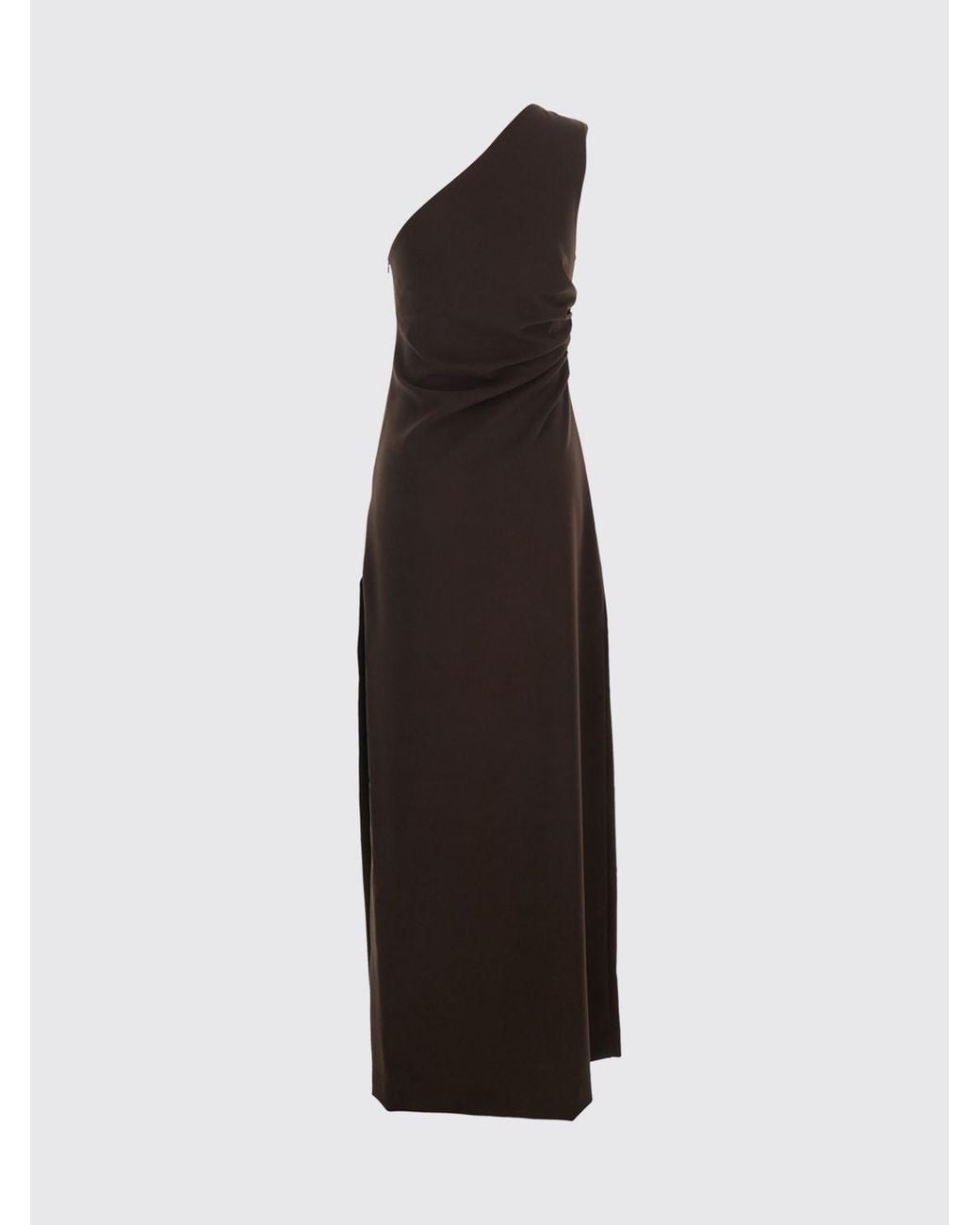 P.A.R.O.S.H. Red Pingu One-Shoulder Asymmetric Sheath Midi Dress P.A.R.O.S.H