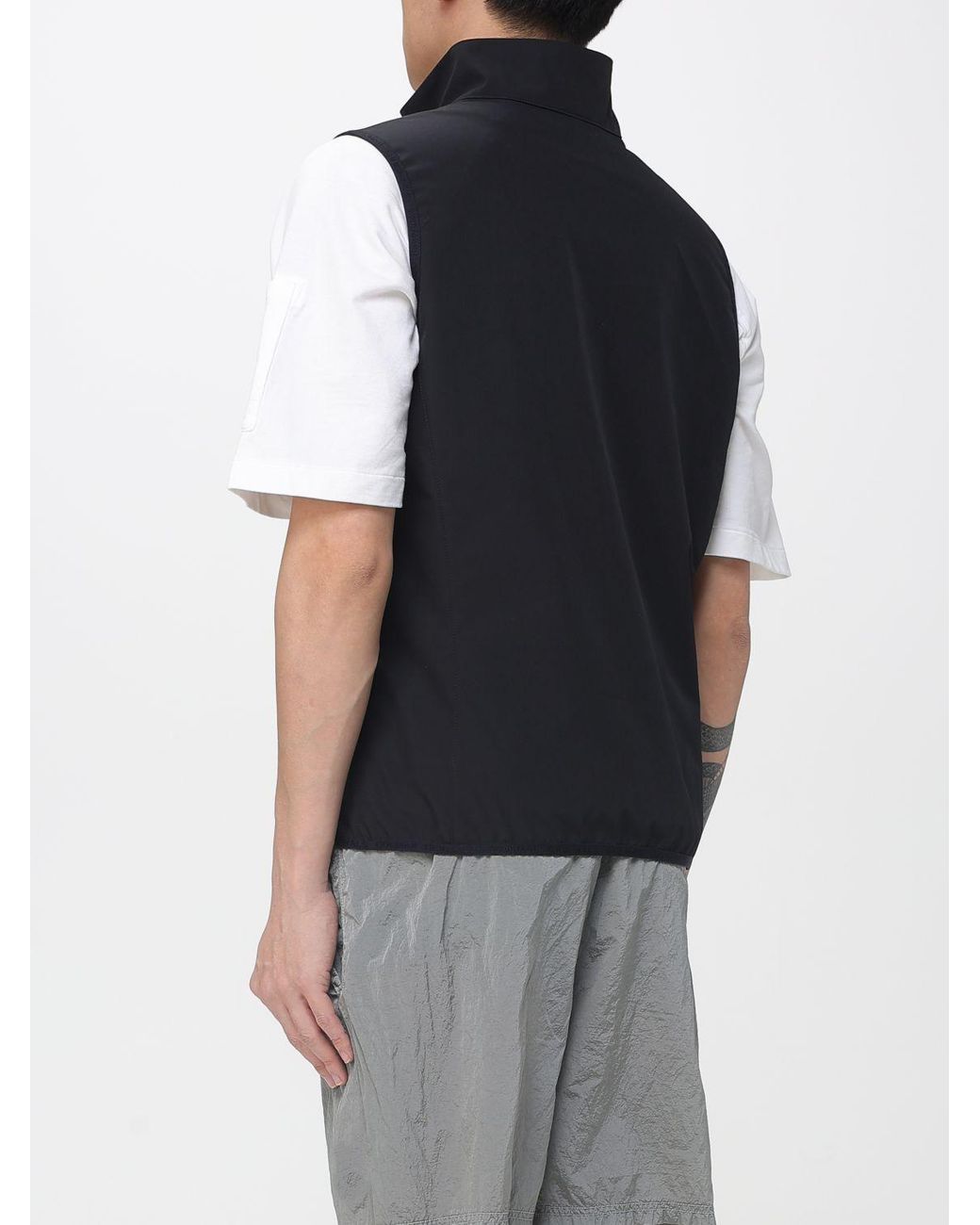 Colmar Black Stretch Technical Fabric Vest for men