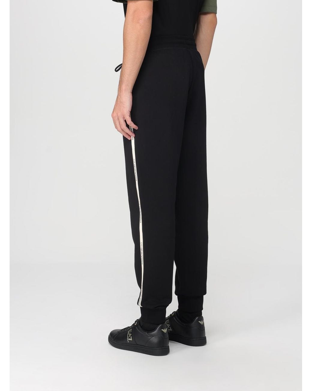 EA7 Black Trousers for men