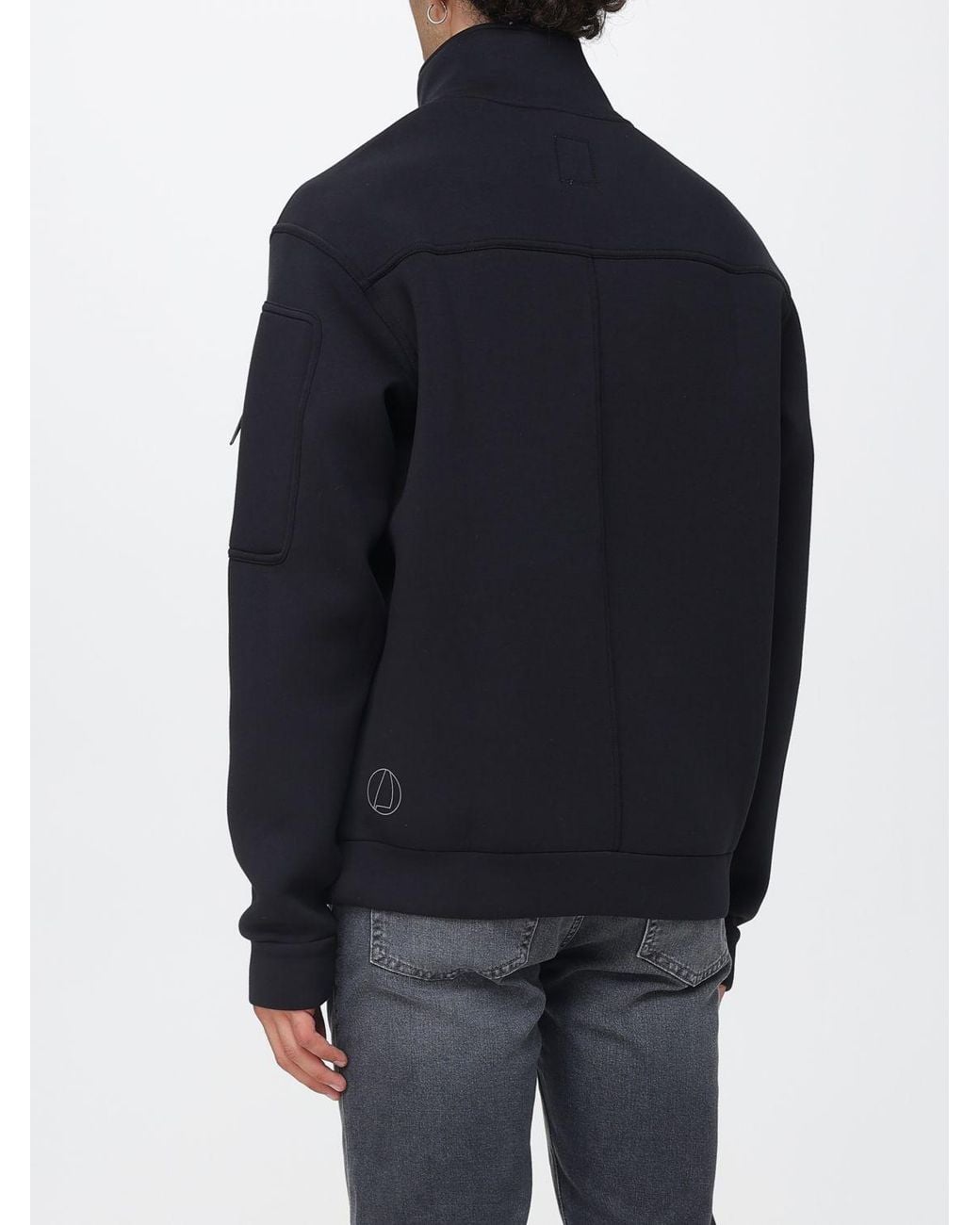 Murphy & Nye Blue High Neck Technical Zipped Sweatshirt for men