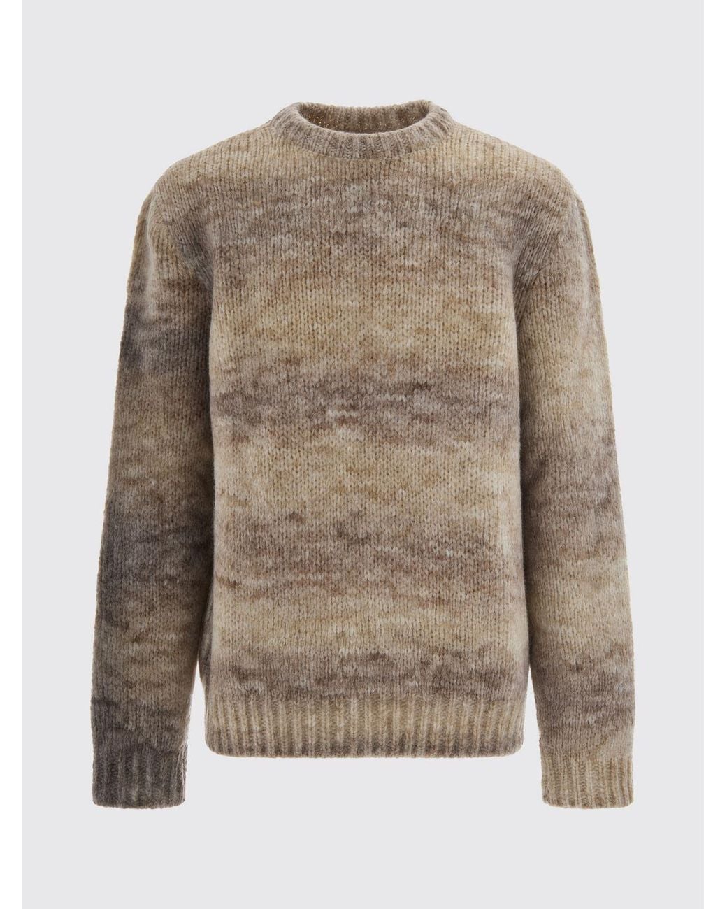 A.P.C. Blue Abstract Pattern Wool Blend Crewneck Jumper for men