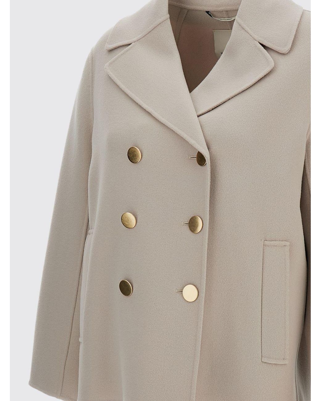 Max Mara Natural Double-Breasted Coat
