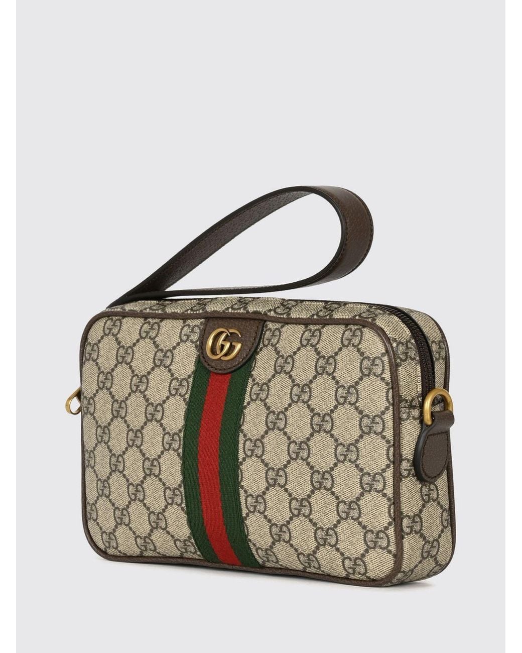 Gucci Natural Ophidia Gg Supreme Fabric Pouch With Web Stripe for men