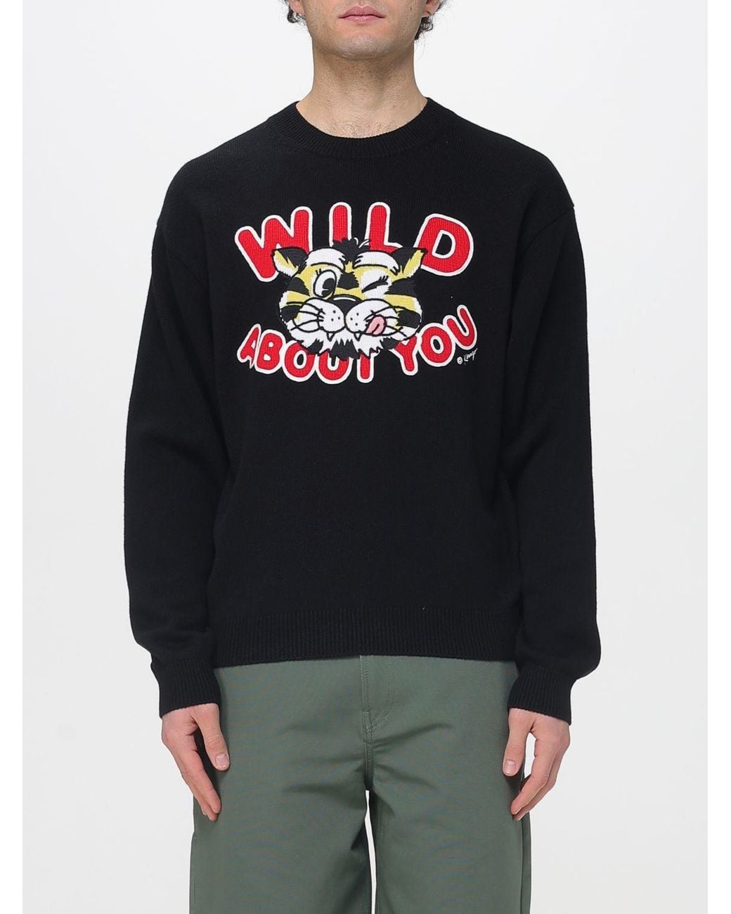 KENZO Black Wild About You Wool And Cotton Knit for men