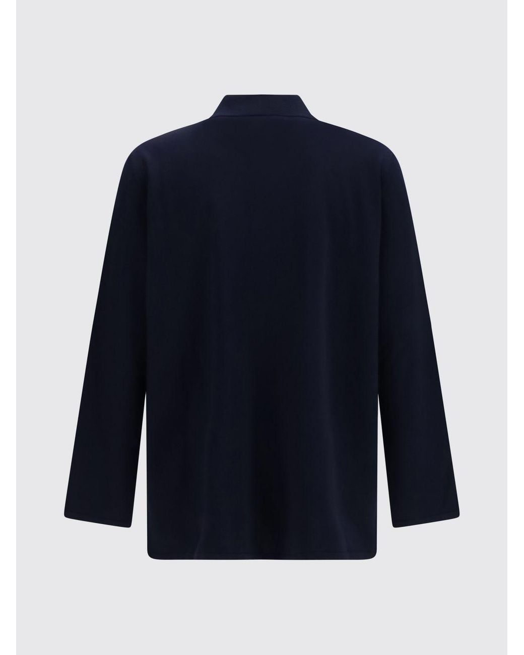 Valentino Blue Merino Wool Cardigan With Patch Pocket for men