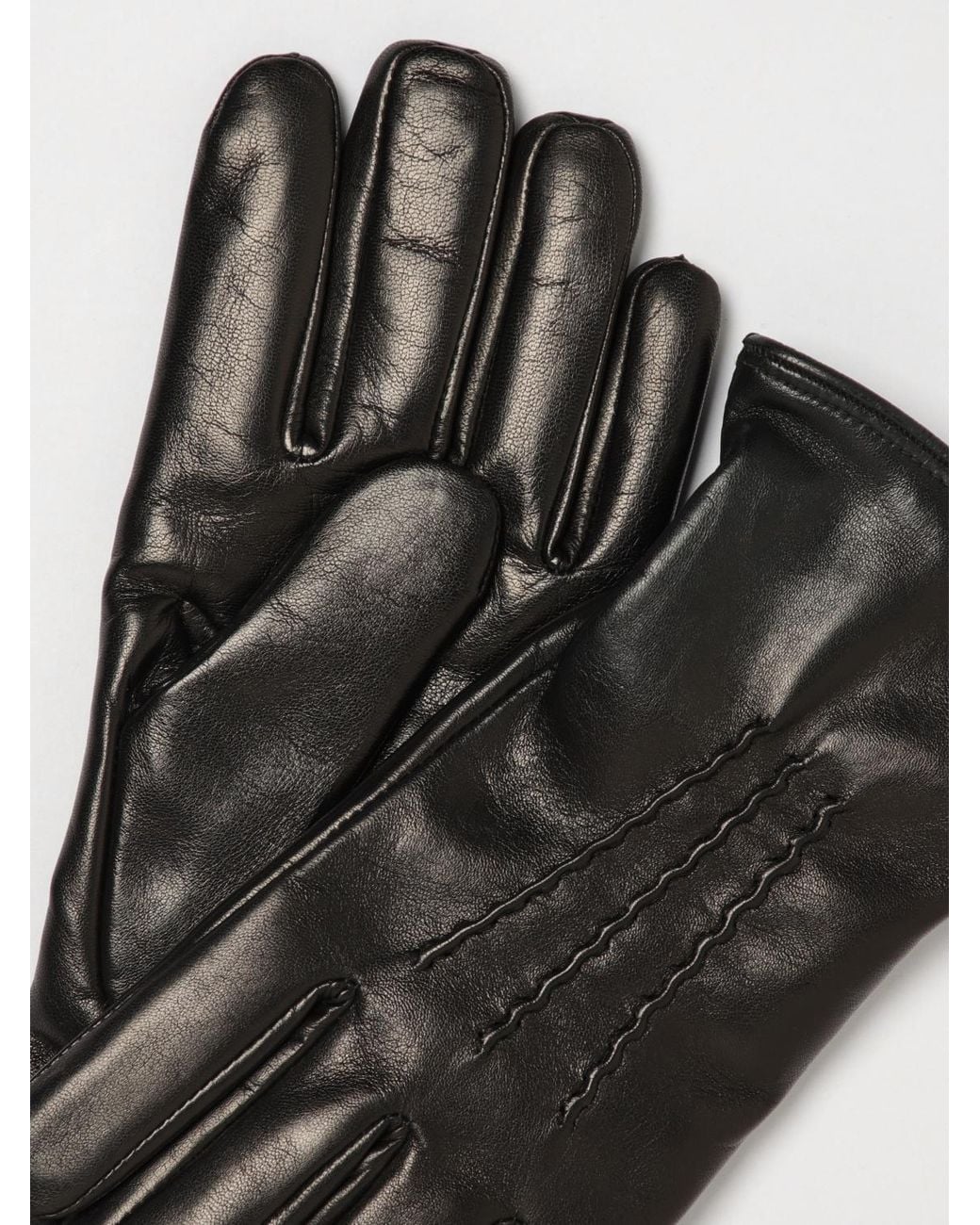 Lardini Black Gloves for men