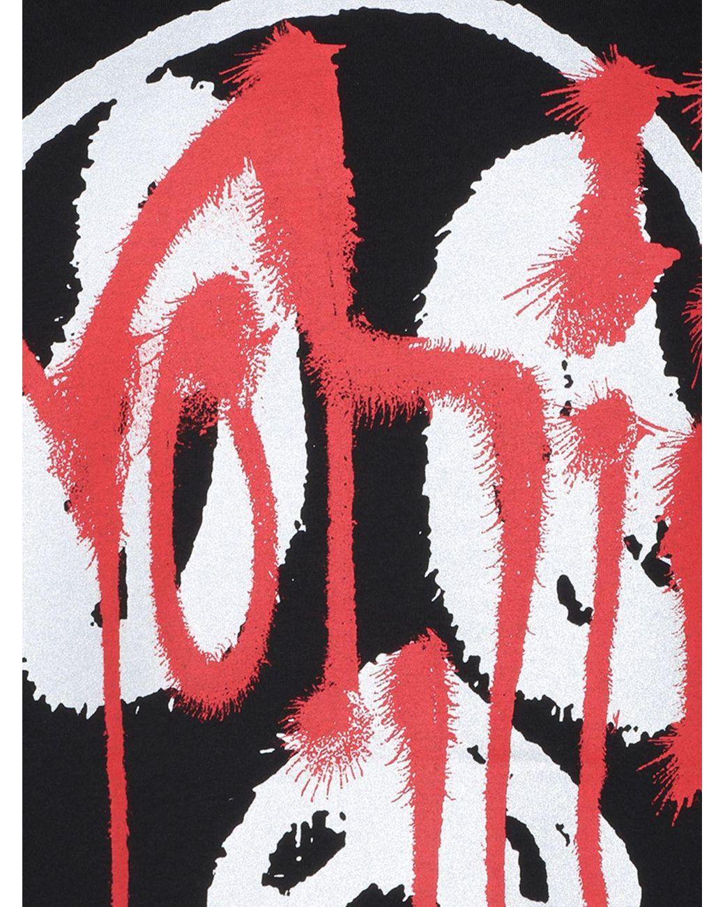 Y-3 Red Short-Sleeved Cotton T-Shirt With Graphic Print for men