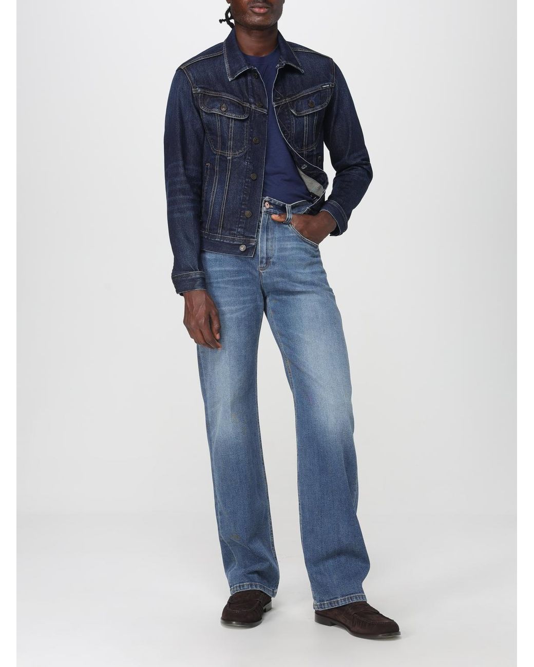 Tom Ford Blue Comfortable Short Sleeve Jersey T-Shirt With Crew Neck for men