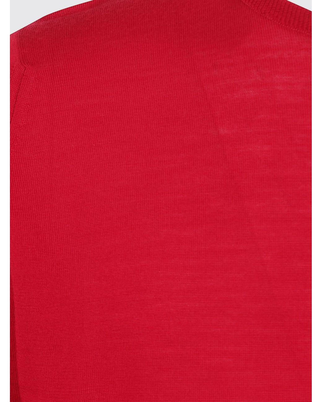 John Smedley Red Crewneck Jumper for men