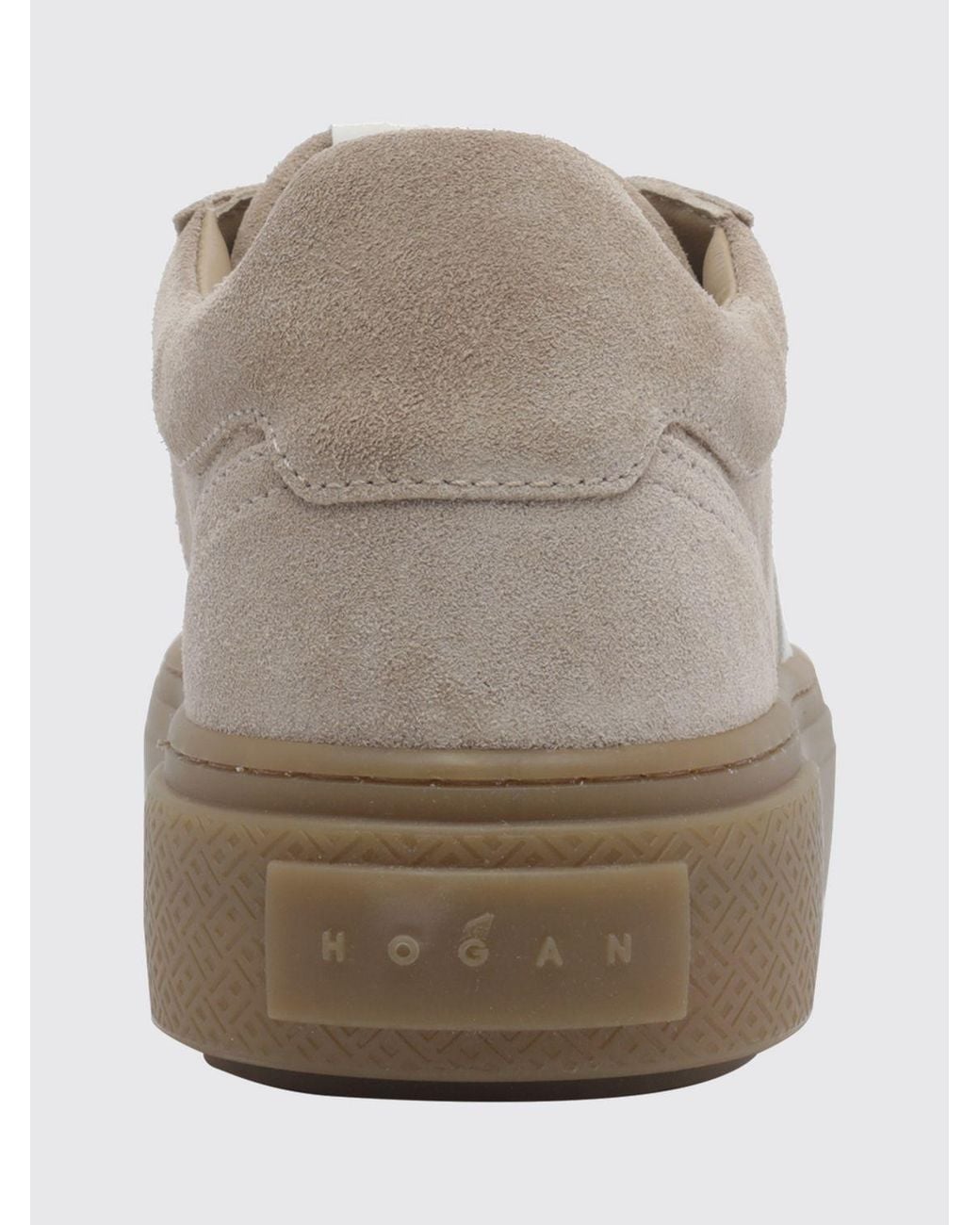 Hogan Natural Crosswind Suede Leather Platform Sneakers