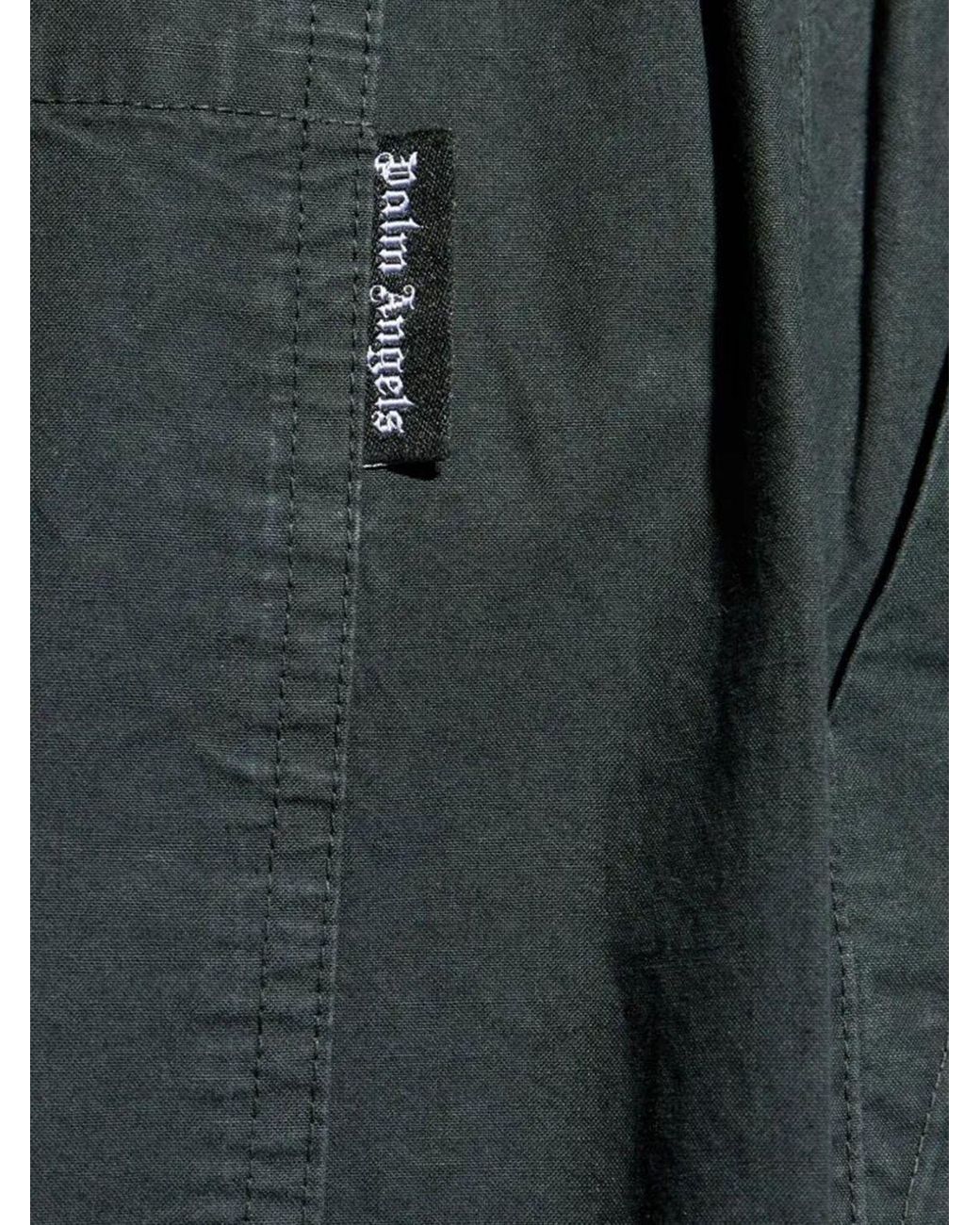 Palm Angels Blue Trousers for men