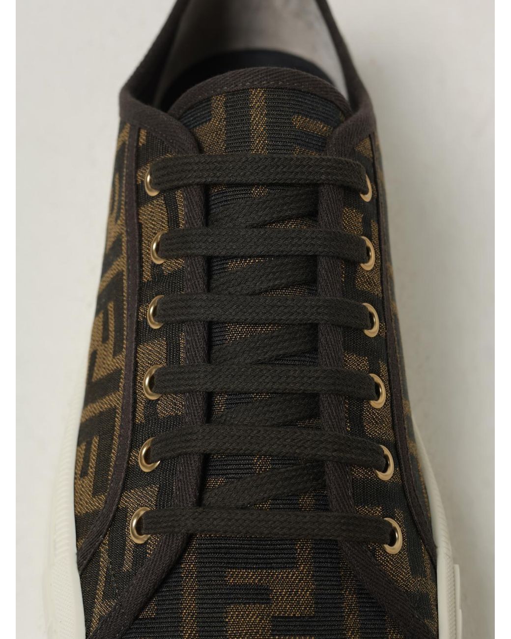 Fendi Brown Domino Ff Sneakers for men