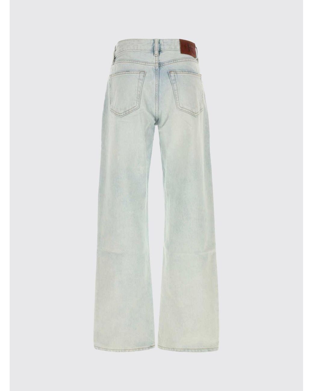 Calvin Klein Blue High-Waisted Wide-Leg Jeans