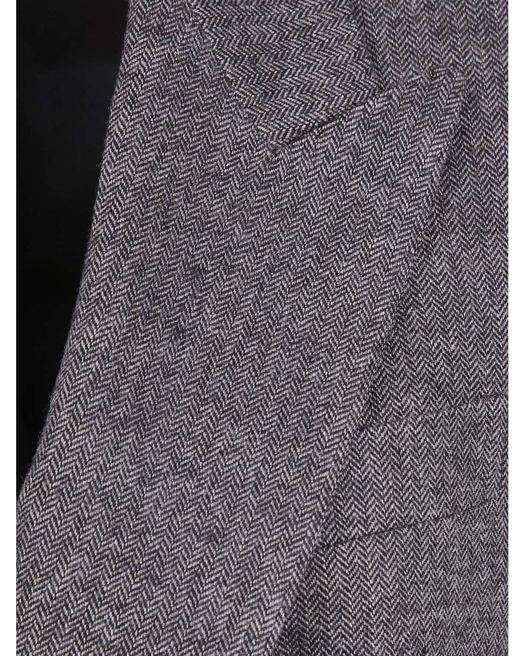 Tagliatore Gray Double-Breasted Wool-Blend Blazer With Peak Lapels