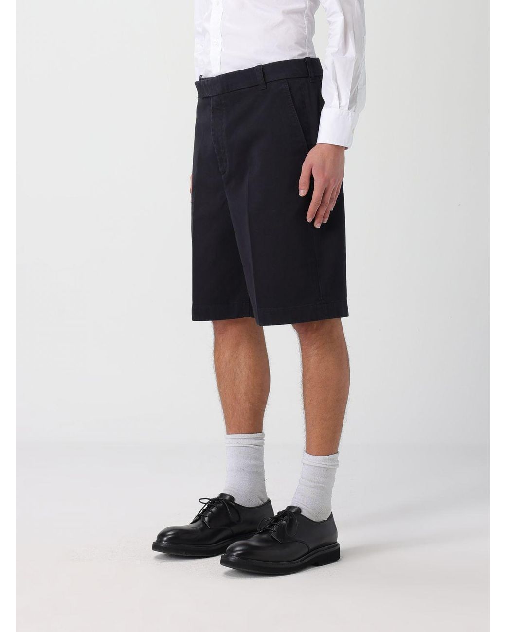 Thom Browne Blue Cotton Blend Chino Shorts for men