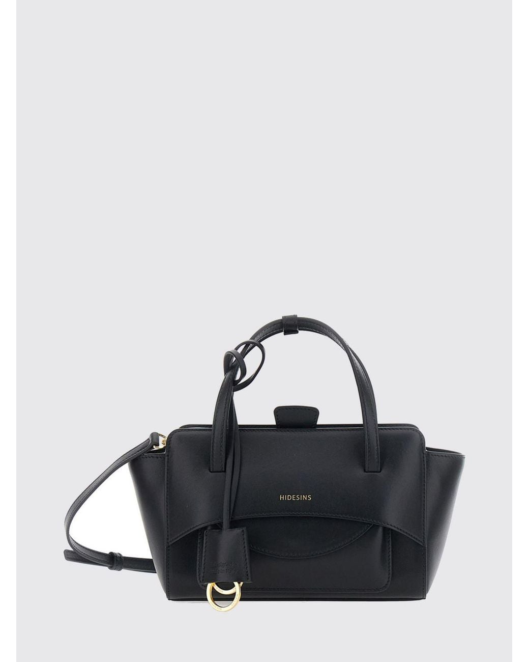 Helen Kaminski Black Small Flap Lambskin Handbag With Shoulder Strap