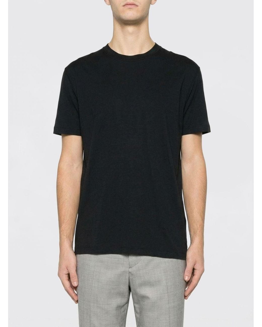 Tom Ford Black Basic Cotton Blend T-Shirt for men