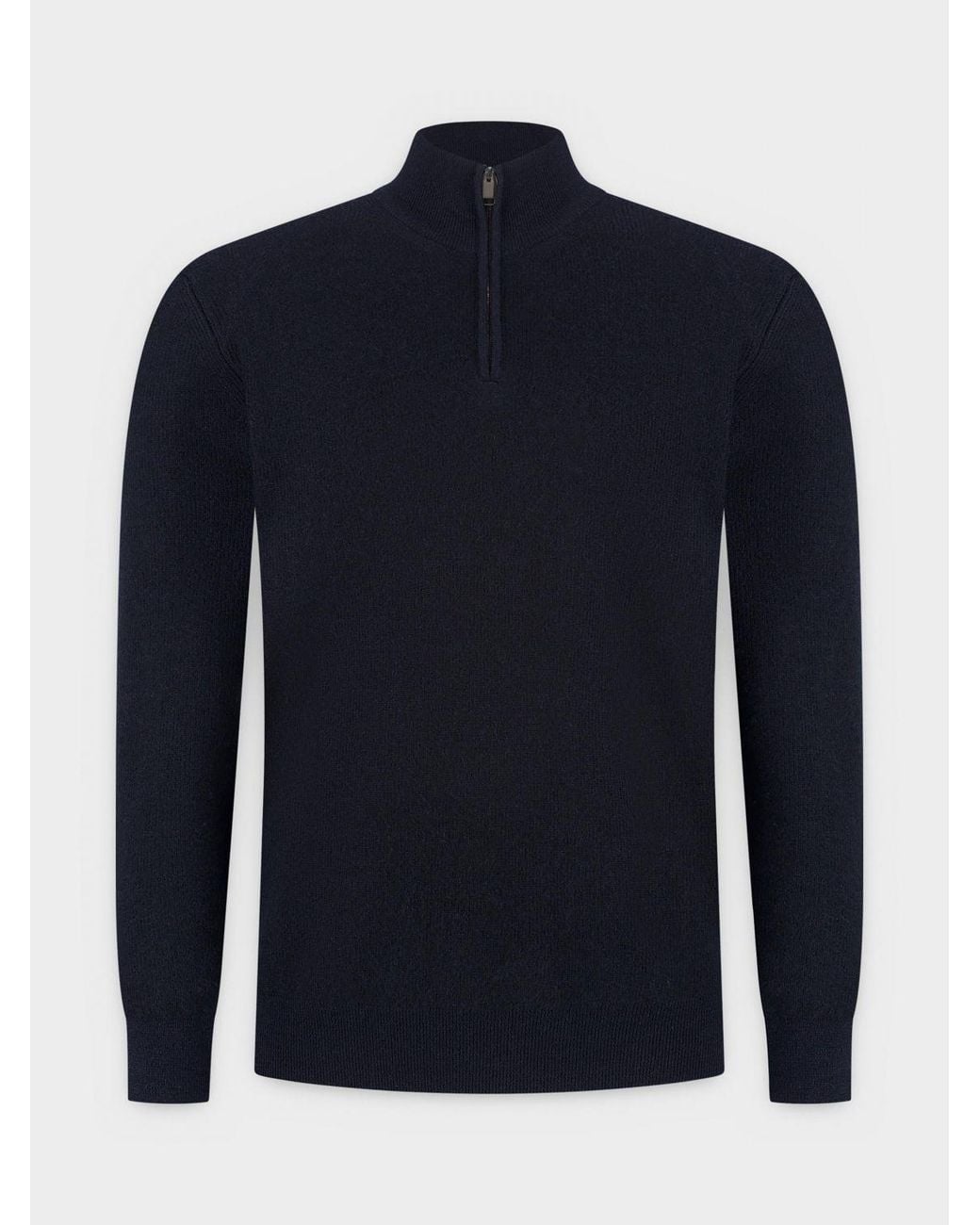 Brioni Blue Half-Zip Turtleneck Jumper for men