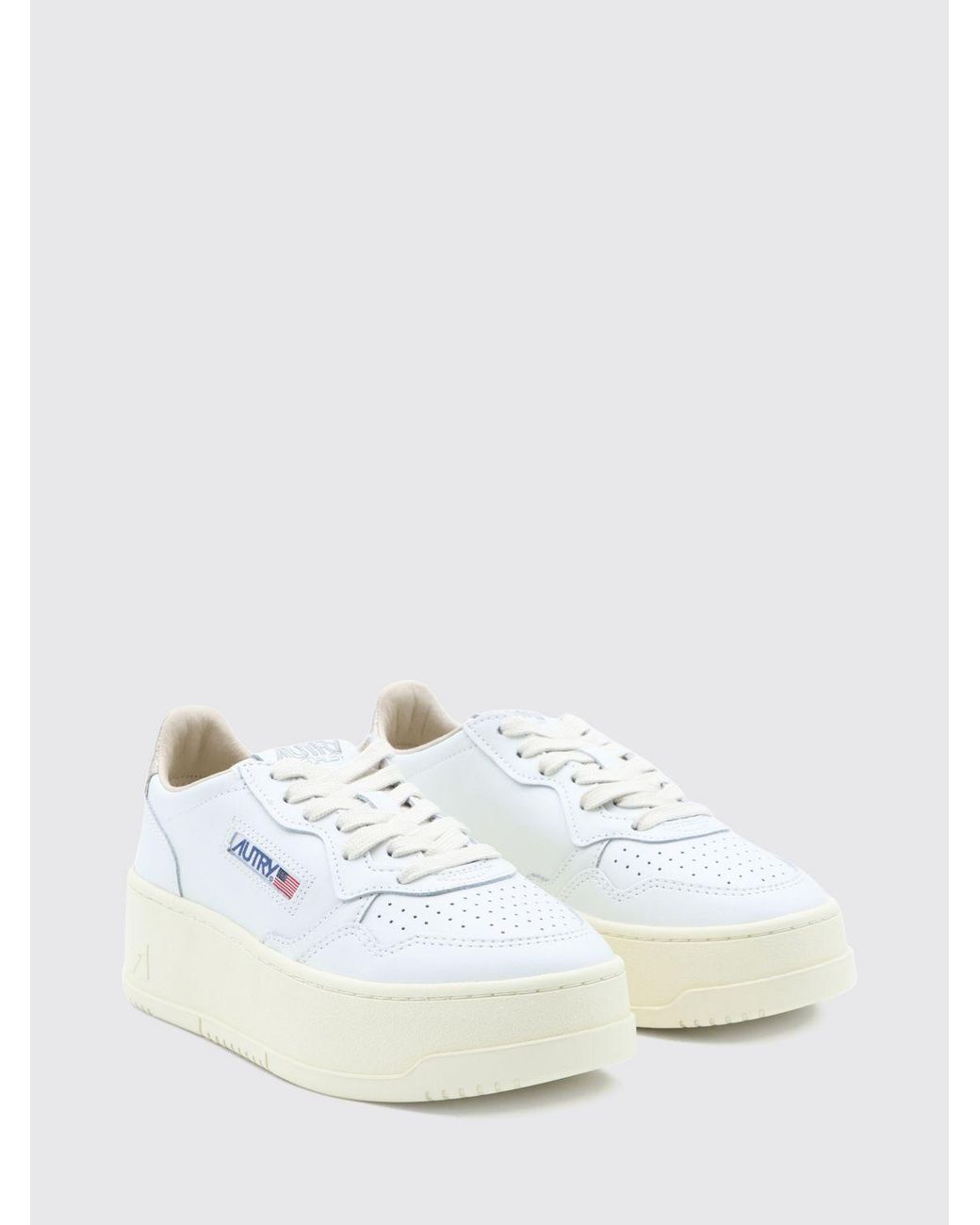 Autry White Medalist Platform Low Sneakers
