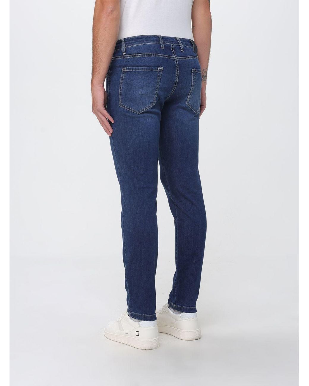 XC Blue Classic Five-Pocket Slim Fit Jeans for men