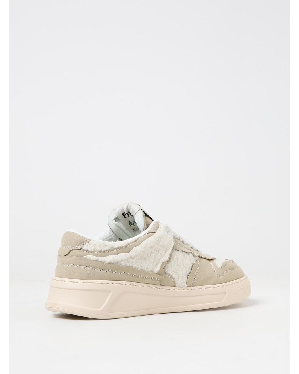 MSGM Natural Acbc X Sneakers In Leather And Repet