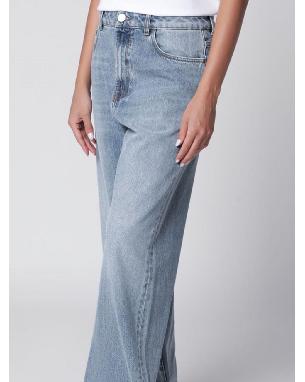 Rohe Blue Bruun Mid-Rise Baggy Wide-Leg Jeans