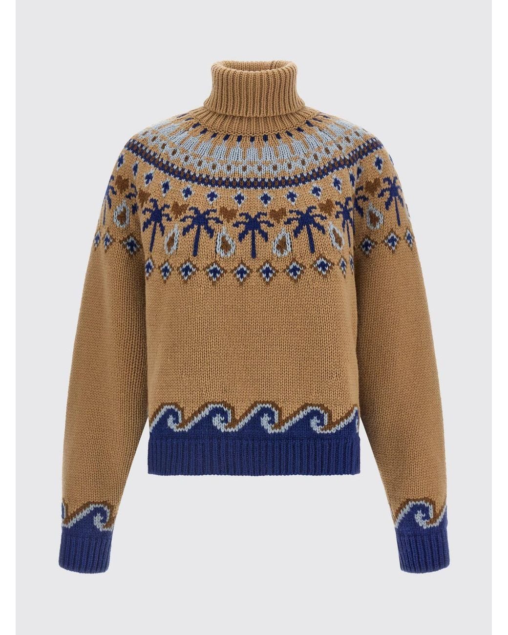 Alanui Blue Turtleneck Sweater