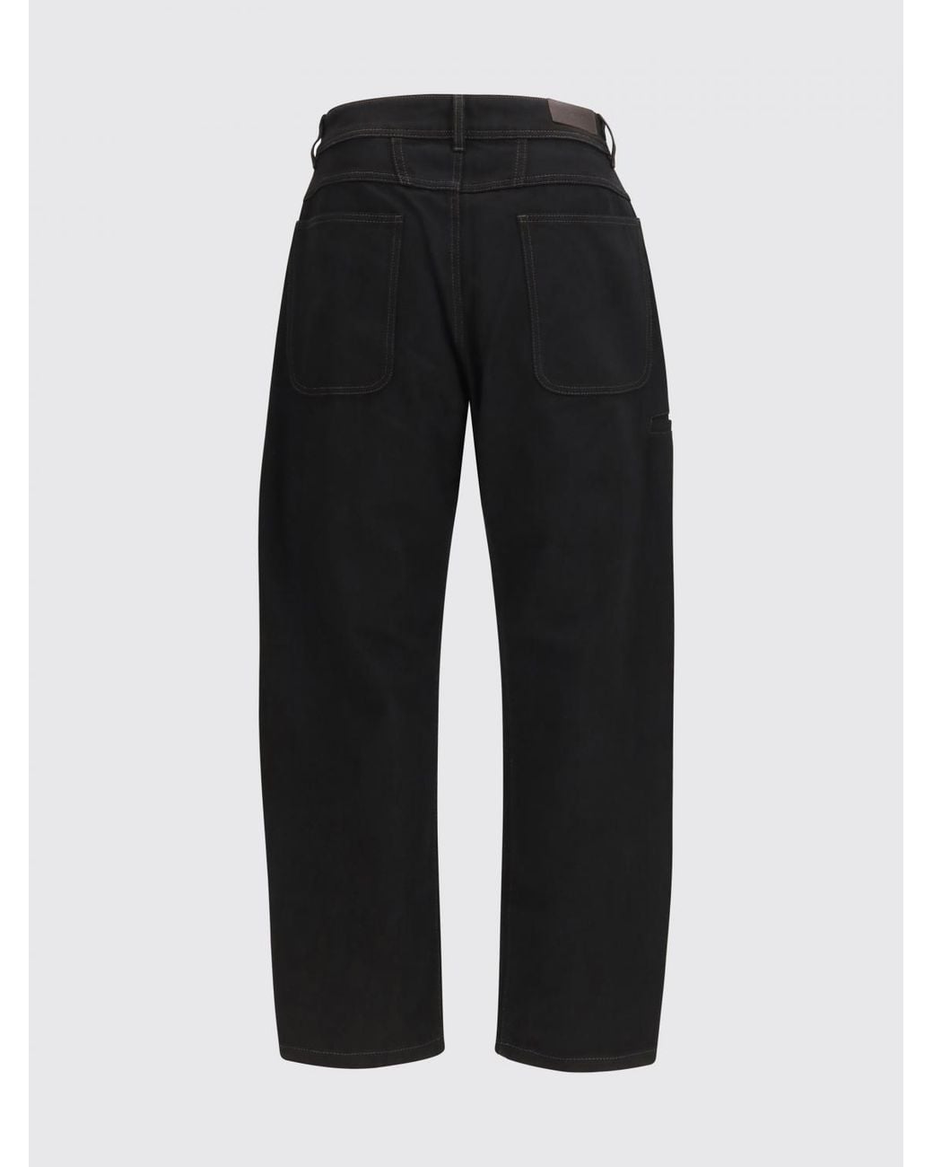 Lemaire Black Twisted Workwear High-Waisted Straight Fit Denim Jeans for men