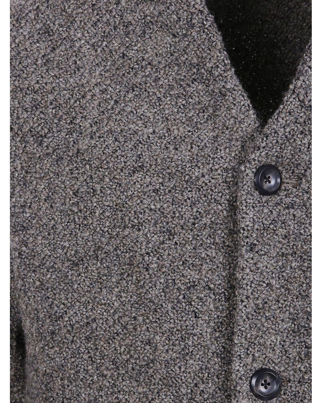 Emporio Armani Gray Single-Breasted Virgin Wool And Linen Blend Blazer With Patch Pockets for men