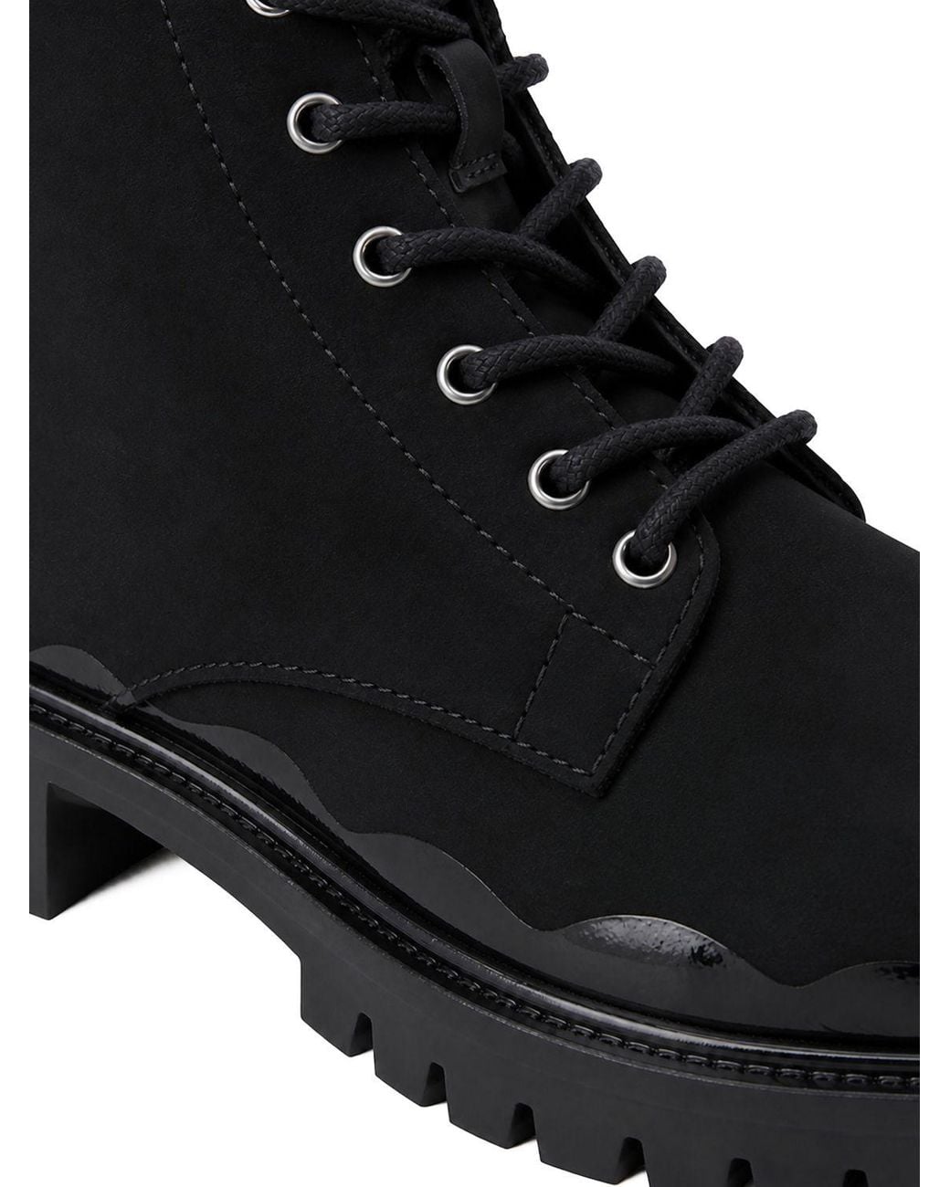 Philipp Plein Black Nabuk Lace-Up Boots Immersed for men