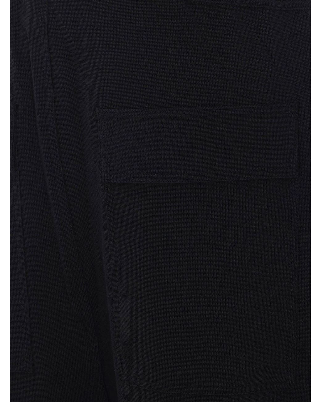 Thom Krom Black Cotton-Blend Joggers With Patch Pockets for men