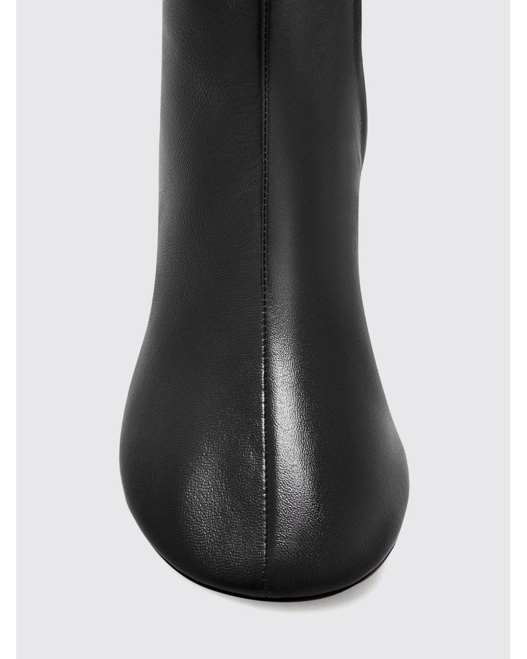 Proenza Schouler Black Glove Smooth Leather Ankle Boots With A Medium Cylindrical Heel