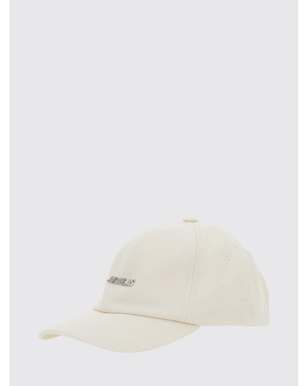 Jacquemus White Gadjo Cotton Twill Baseball Cap With Metal Logo