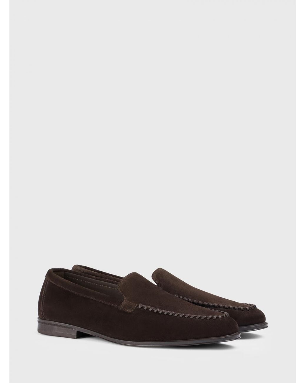 Doucal's White Suede Loafers for men