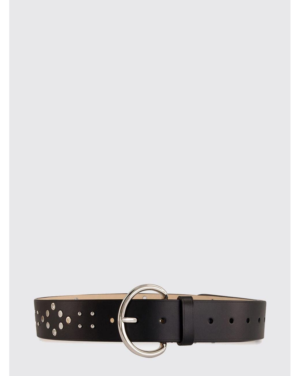 Marni White Studded Smooth Calfskin Leather Belt