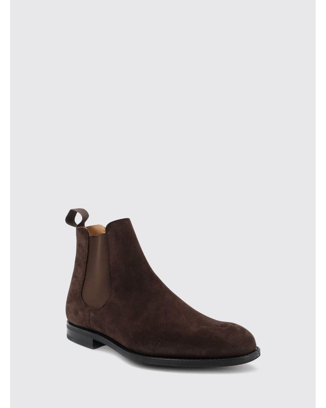 Church's Brown Suede Chelsea Boots With Rubber Sole for men