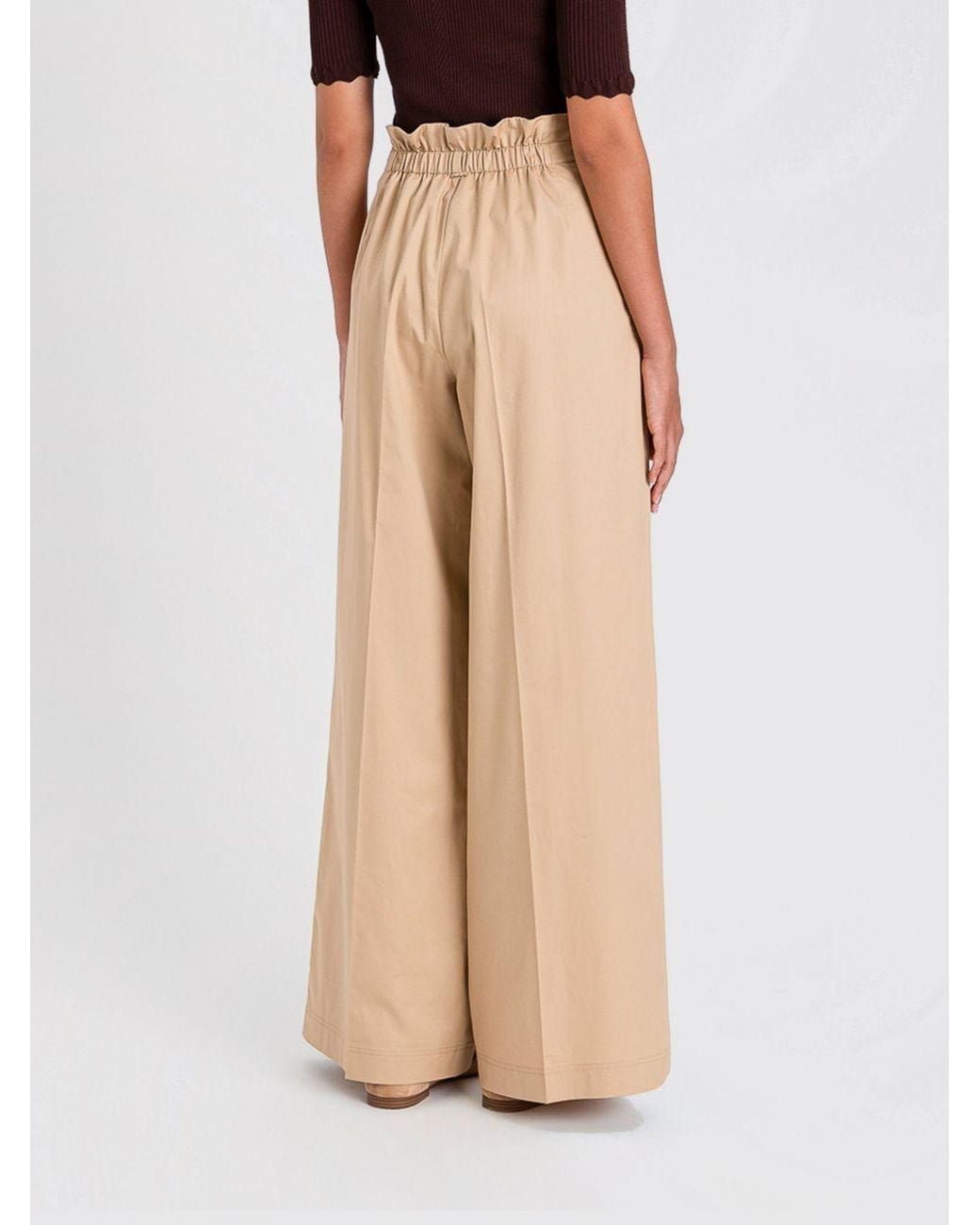 Twinset Natural Wide-Leg Trousers