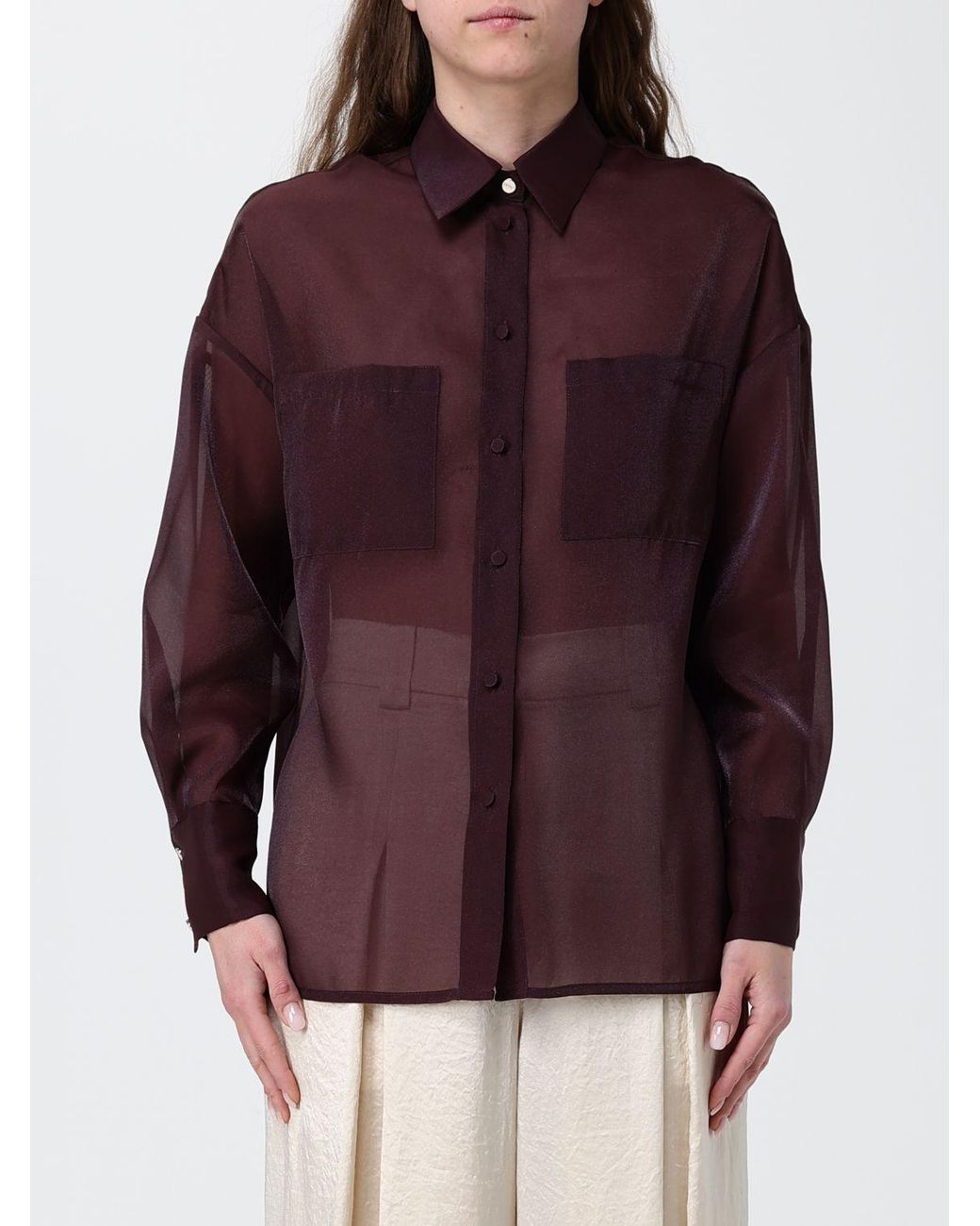 Liu Jo Purple Chiffon Shirt
