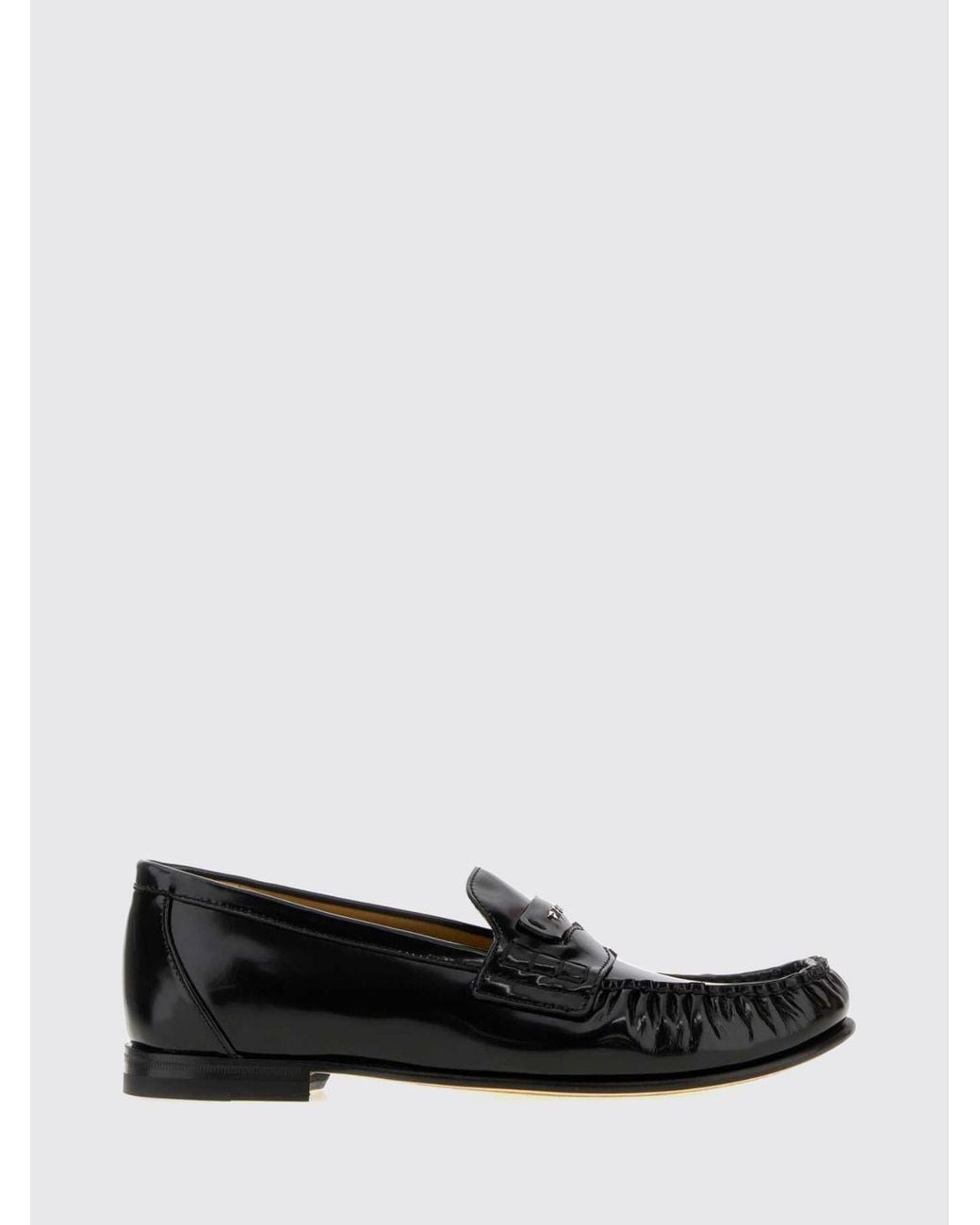 Fendi White Scrunch Brushed Calfskin Penny Loafers With Lettering Logo