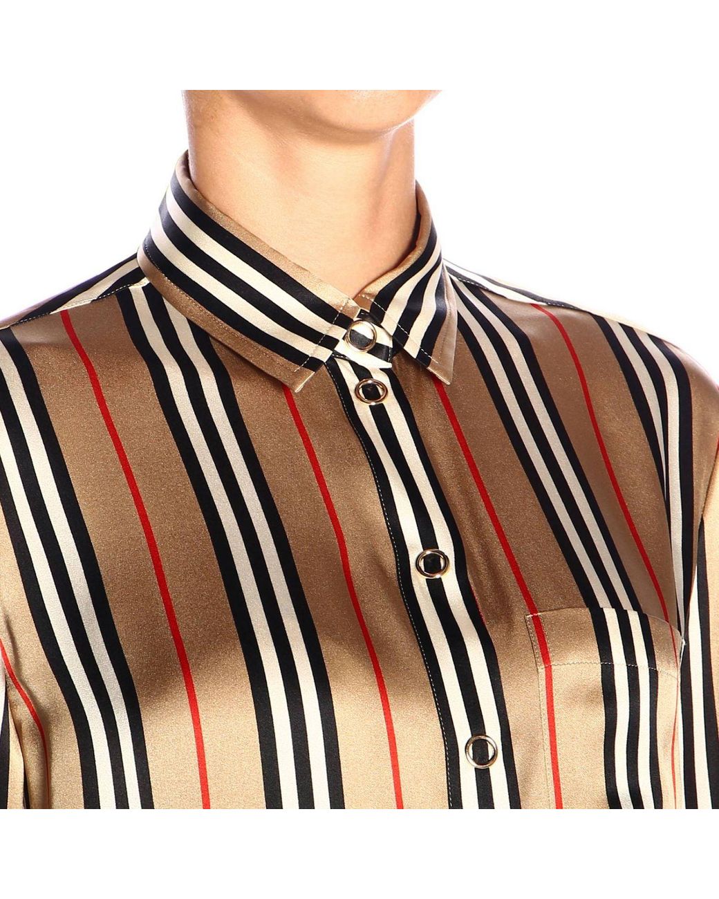 Shirts Burberry - Godwit monogram print silk shirt - 8016683