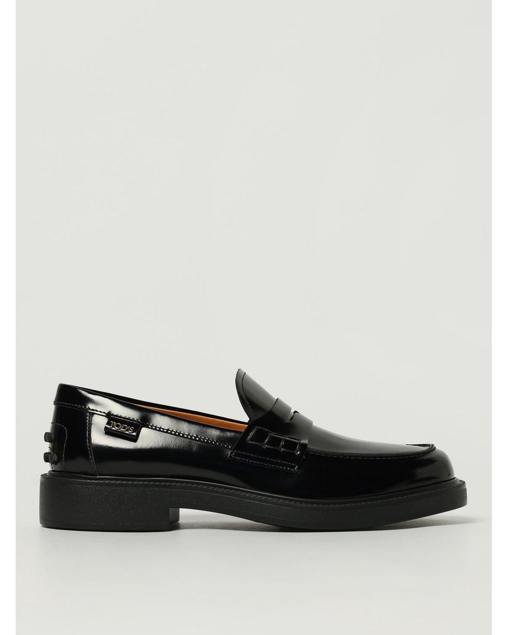 Tod's Black Brushed Leather Loafers