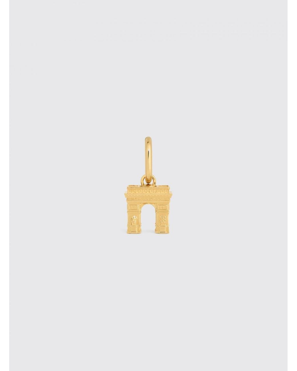 Céline White Arc De Triomphe Brass Pendant